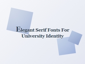 Elegant Serif Fonts for University Identity